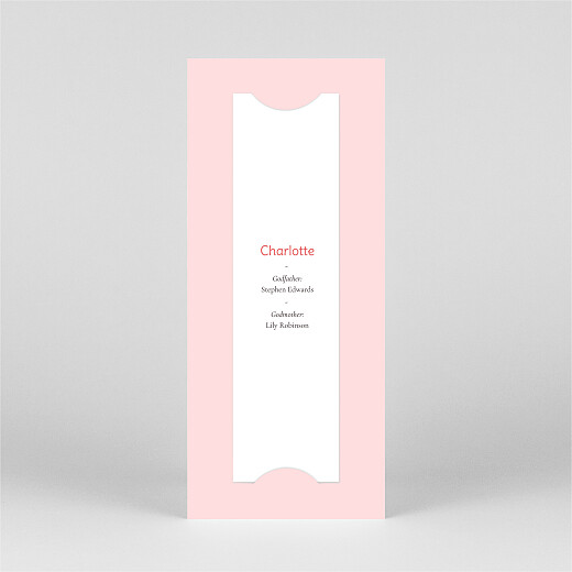 Christening Invitations Ernest and Célestine (bookmark) Pink - View 3