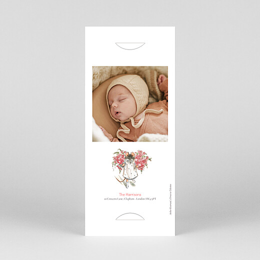 Christening Invitations Ernest and Célestine (bookmark) Pink - View 4