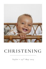 Christening Invitations Precious Moments (Portrait) White