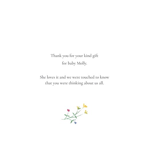 Baby Thank You Cards Floral Frame (4 pages) Multicolor - Page 3