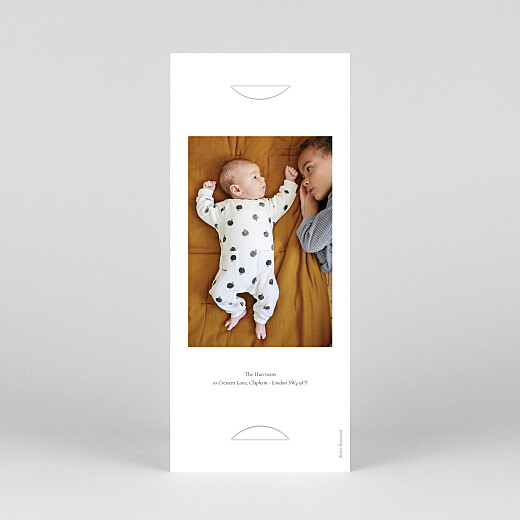 Baby Thank You Cards Floral Frame (Bookmark) Pink - View 4