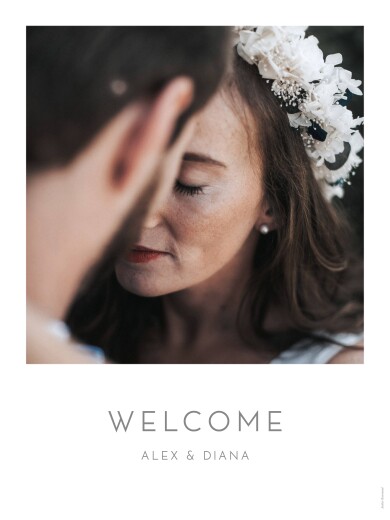Wedding Signs Simple Photo Portrait - Front