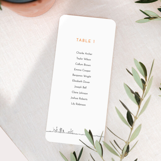 Wedding Table Plan Cards Rustic Promise White - View 2