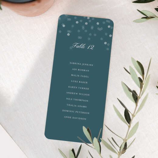 Wedding Table Plan Cards Polka Green - View 2