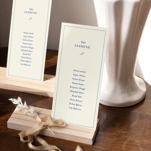 Wedding Table Plan Cards Natural Chic Blue - View 2