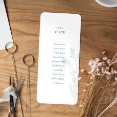 Wedding Table Plan Cards Hearts Aflutter blue