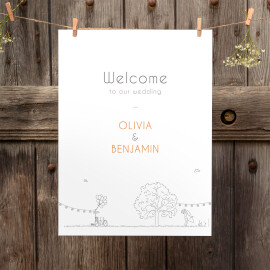 Wedding Signs Rustic Promise White