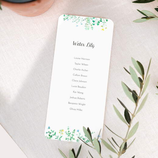 Wedding Table Plan Cards Floral Frame White - View 2