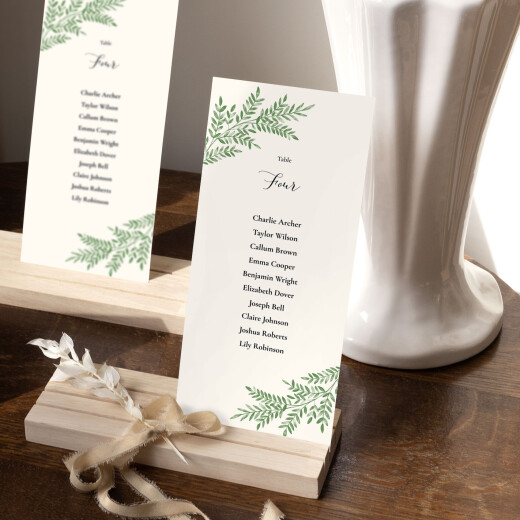 Wedding Table Plan Cards Sweet melody Green - View 2