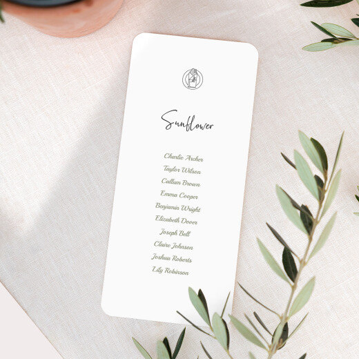 Wedding Table Plan Cards Your Day, Your Way White - View 2