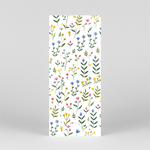 Birthday Invitations Wildflowers (Bookmark) White - View 3