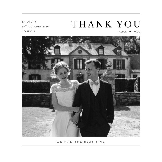 Wedding Thank You Cards Everlasting (4 Pages) White - Page 1
