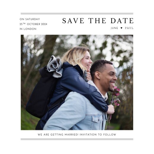Save The Dates Everlasting White - Front