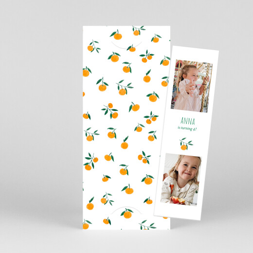 Kids Party Invitations The Golden Orchard (bookmark) Orange - View 1
