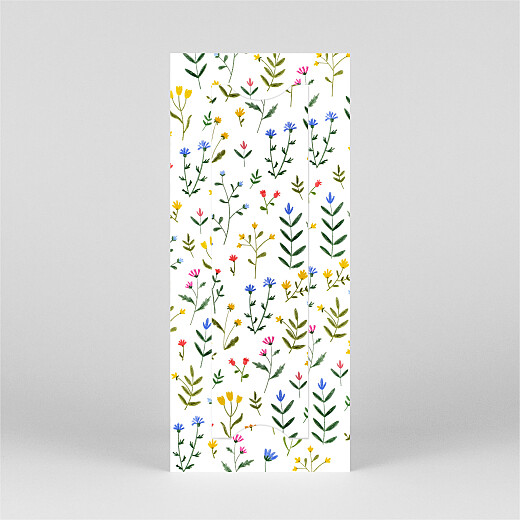 Kids Party Invitations Wildflowers (Bookmark) White - View 3