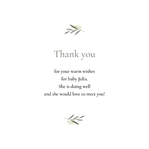 Baby Thank You Cards Little Dove (4 pages) Blue - Page 3