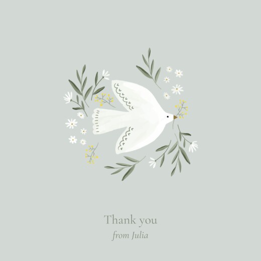 Baby Thank You Cards Little Dove (4 pages) Blue - Page 1