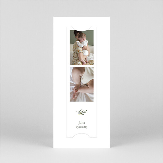 Baby Thank You Cards Little Dove (bookmark) Blue - View 3