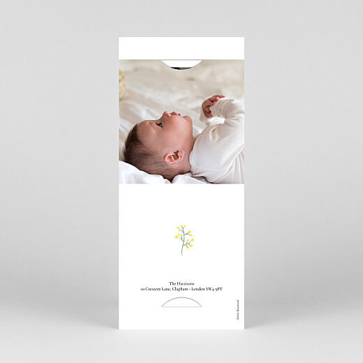 Baby Thank You Cards Little Dove (bookmark) Blue - View 4
