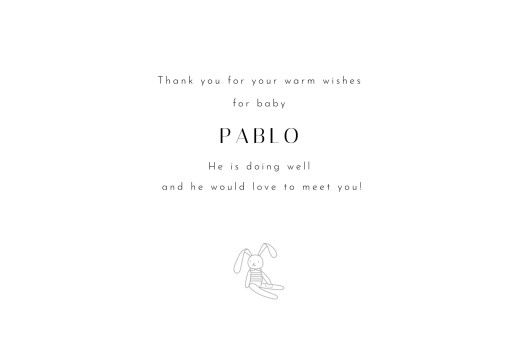 Baby Thank You Cards Pictos (Landscape) 4 pages Green - Page 3