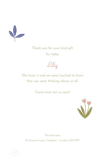 Baby Thank You Cards My Little Bear (4 pages) Portrait Pink - Page 3
