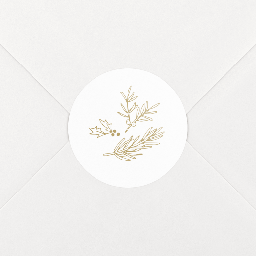 Christmas Stickers Winter Foliage Beige - View 1