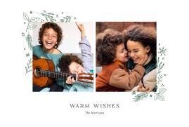 Christmas Cards Winter Foliage (2 photos) 4 pages Green