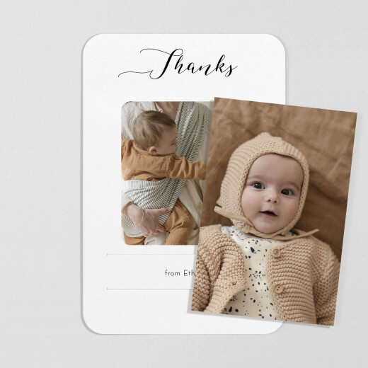 Baby Thank You Cards Tender Moments (Keepsake) White - View 2