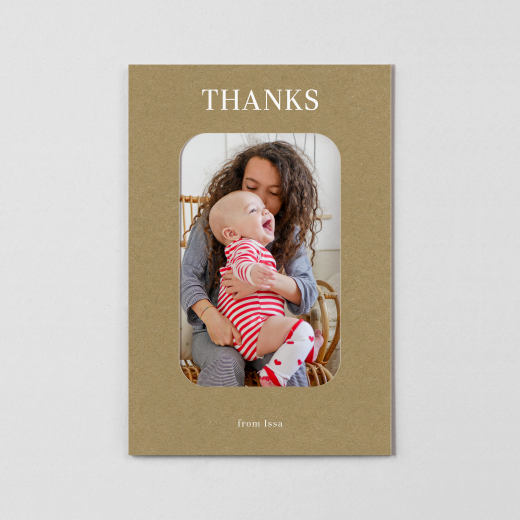 Baby Thank You Cards Magazine (Window) Kraft - View 2