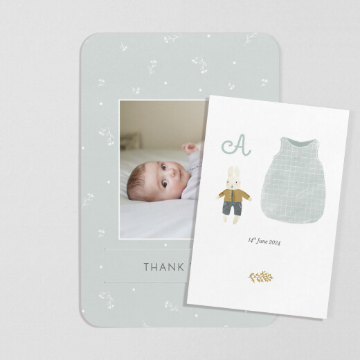 Baby Thank You Cards Sweet Dreams (Keepsake) Blue - View 2