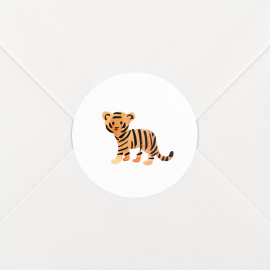 Baby Stickers Little Tiger White