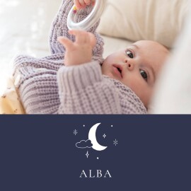 Baby Announcements Celestial (4 pages) midnight blue
