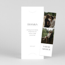 Wedding Thank You Cards Watercolour Woodland (Bookmark) beige