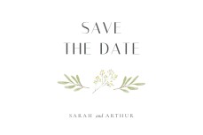Save The Dates Watercolour Woodland Beige