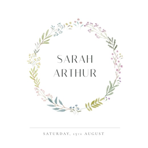 Wedding Invitations Watercolour Woodland (4 pages) Beige - Page 1