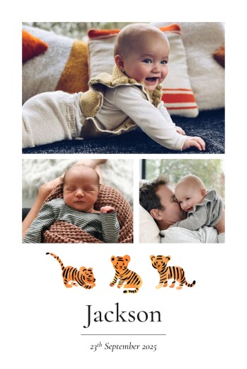 Baby Announcements Little tiger (4 pages) White - Page 1