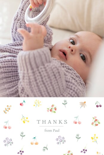 Baby Thank You Cards Summer Fruits - Page 1