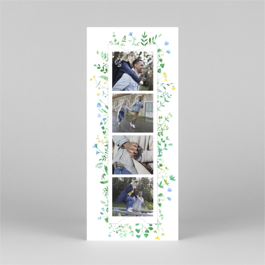 Save The Dates Floral frame (bookmark) white - View 2