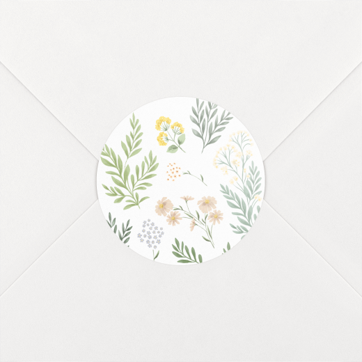 Wedding Envelope Stickers Enchanted Greenery Wite - View 1