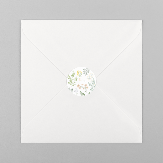Wedding Envelope Stickers Enchanted Greenery Wite - View 2