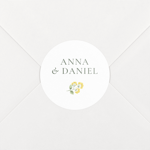 Wedding Envelope Stickers Enchanted Greenery Wite - View 1