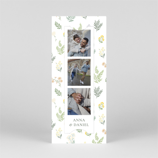 Save The Dates Enchanted Greenery (bookmark) White - View 2