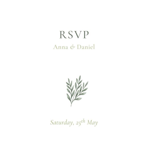 RSVP Cards Enchanted Greenery White - Front