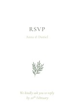RSVP Cards Enchanted Greenery (Portrait) White