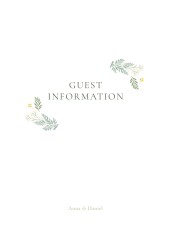 Guest Information Cards Enchanted Greenery (Portrait) White