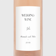 Wedding Wine Labels Subtle Sprig White