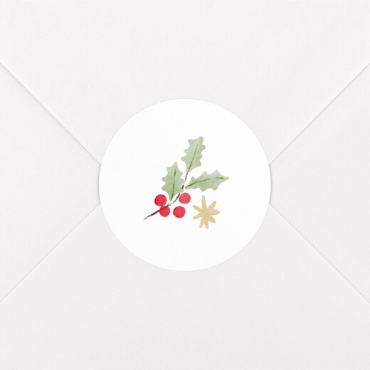 Christmas Stickers Watercolour Wreath White - View 1