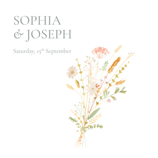 Wedding Invitations Bohemian garden (4 pages) White - Page 1