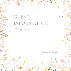 Guest Information Cards Bohemian Garden White