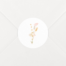 Wedding Envelope Stickers Bohemian Garden White